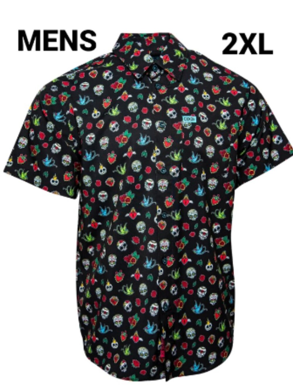 DIXXON Flannel LOS MUERTOS S/S Party Shirt - Men's 2XL
